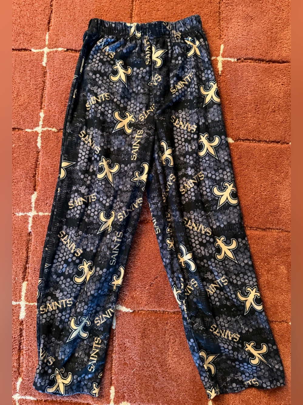 NFL Saints Navy Black and Gold Kids Pajama Bottoms